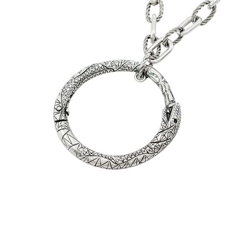 gucci snake ring necklace|gucci ouroboros necklace.